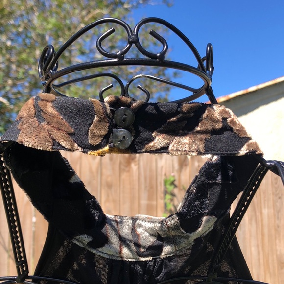 Bracha Velvet Boho Burnout Halter Top and Fringed Maxi Skirt - Picture 5 of 12